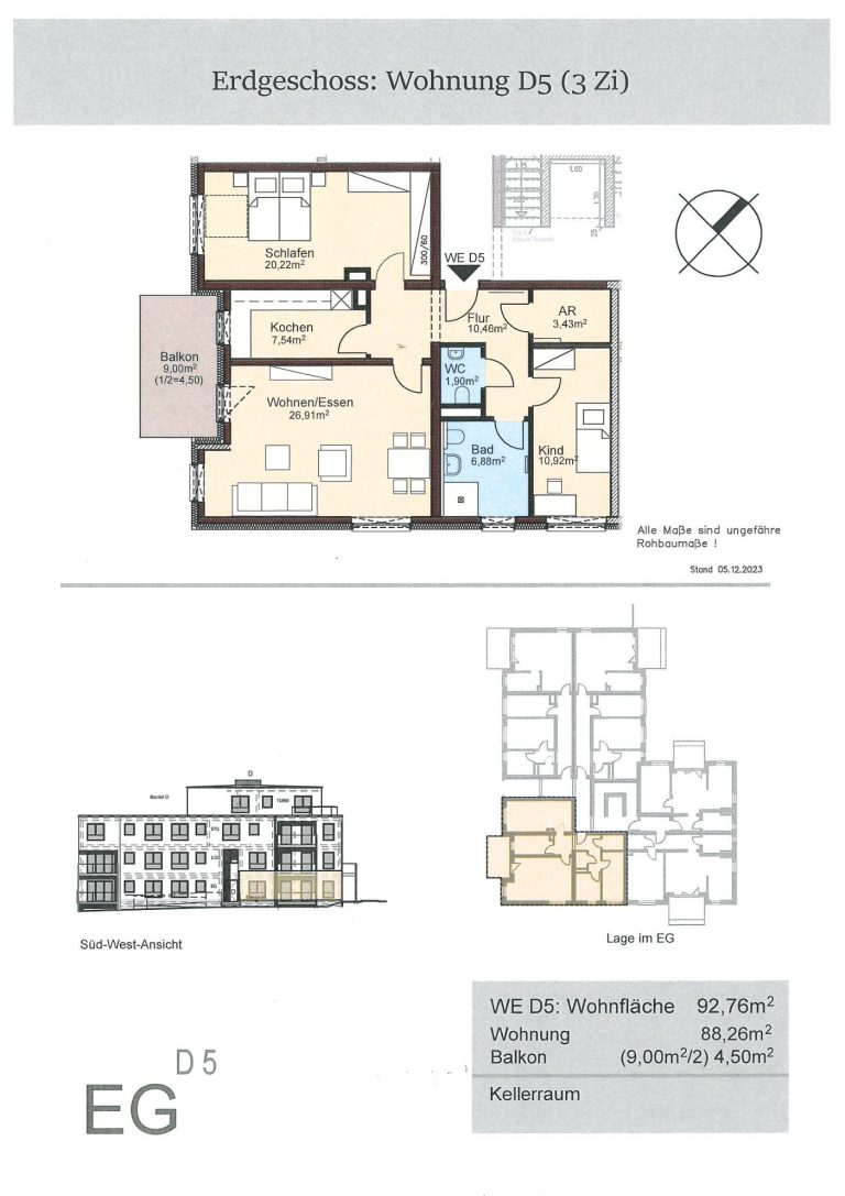Obergeschosswohnung C7 2 Zimmer