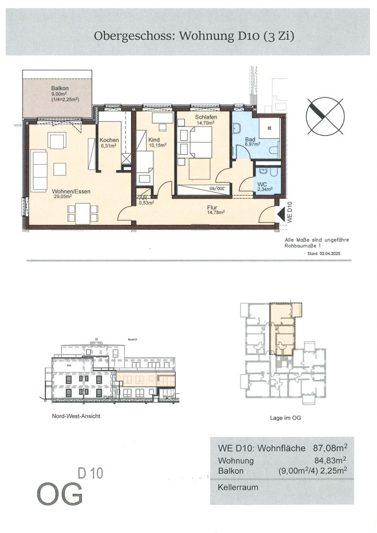 Obergeschosswohnung C7 2 Zimmer